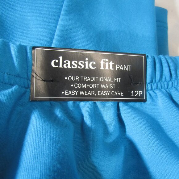 Alfred dunner turquoise pants size 12P - Picture 4 of 5